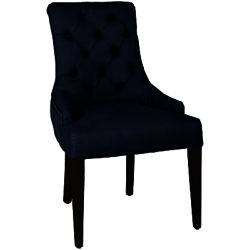 Neptune Henley Upholstered Linen Dining Chair Navy